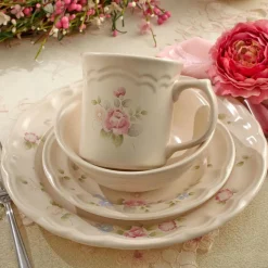 Tea Rose Set of 4 Mugs