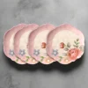 Tea Rose Set of 4 Outdoor Melamine Salad Plates