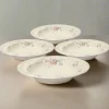 Tea Rose Set of 4 Rim Soup Bowls