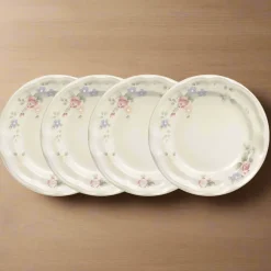 Tea Rose Set of 4 Salad Plates