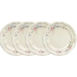 Tea Rose Set of 4 Salad Plates
