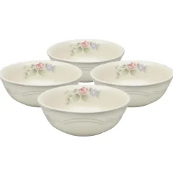 Tea Rose Set of 4 Soup Cereal Bowls
