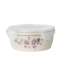 Tea Rose Storage Bowl With Lid