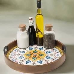 Tile Design Lazy Susan Serve Tray