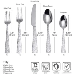 Tilly 20 Piece Flatware Set, Service for 4