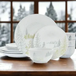 Tranquil Trails 12 Piece Dinnerware Set, Service for 4