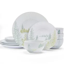 Tranquil Trails 12 Piece Dinnerware Set, Service for 4