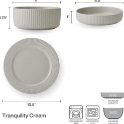 Tranquility 12 Piece Dinnerware Set, Service for 4