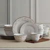 Trellis White 16 Piece Dinnerware Set, Service for 4