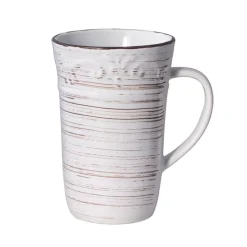 Trellis White Latte Mug