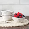 Trellis White Set of 4 Fruit Bowls