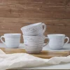 Trellis White Set of 4 Mugs