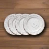 Trellis White Set of 4 Salad Plates