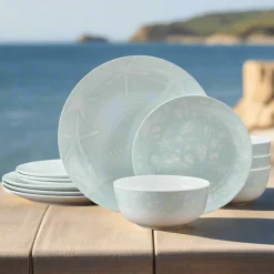 Venice 12 Piece Outdoor Melamine Dinnerware Set, Service for 4