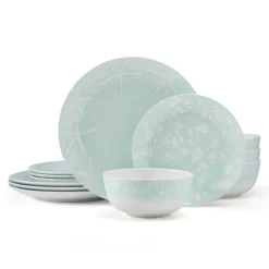 Venice 12 Piece Outdoor Melamine Dinnerware Set, Service for 4