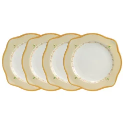 Villa della Luna® Set of 4 Scalloped Salad Plates