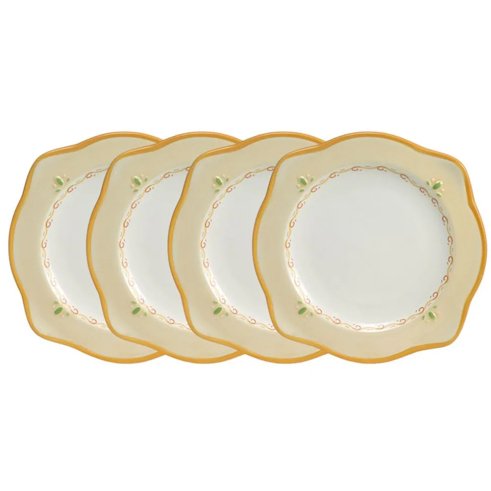 Villa della Luna® Set of 4 Scalloped Salad Plates