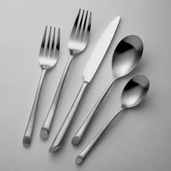 Wave Forged Satin 20 Piece Flatware Set, Service for 4