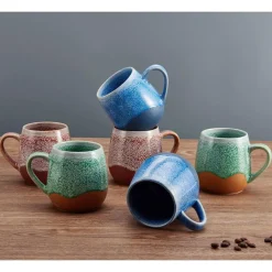 Wave Set of 6 Reactive Mugs, Assorted