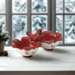 Winterberry® 2 Section Cardinal Serve Bowl