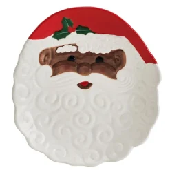 Winterberry® African American Santa Figural Cookie Plate