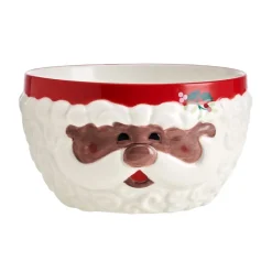 Winterberry® African American Jolly Santa Sculpted Cereal Bowl