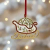Winterberry® Gold Plated Enamel Sleigh Christmas Ornament