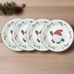 Winterberry® Set of 4 Gnome Salad Plates