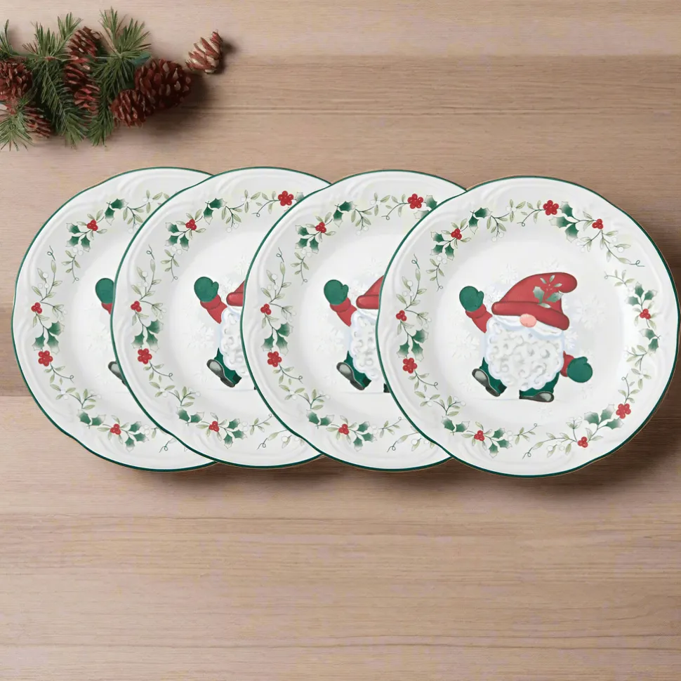 Winterberry® Set of 4 Gnome Salad Plates