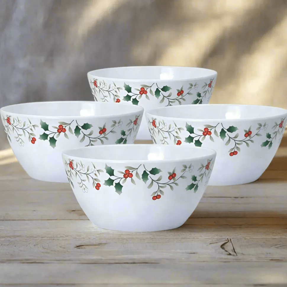 Winterberry® Set of 4 Outdoor Melamine Cereal Bowls