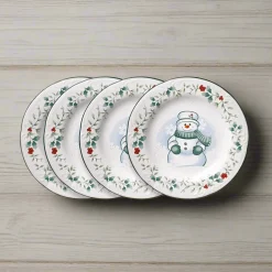 Winterberry® Set of 4 Snowman Salad Plates