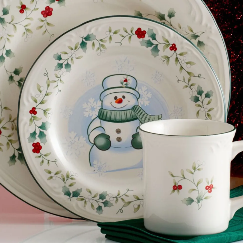 Winterberry® Set of 4 Snowman Salad Plates