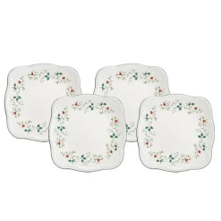 Winterberry® Set of 4 Square Dinner Plates