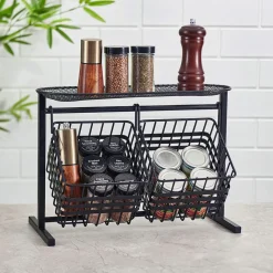 Wrapped Band 2 Tier Storage Basket