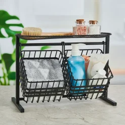 Wrapped Band 2 Tier Storage Basket